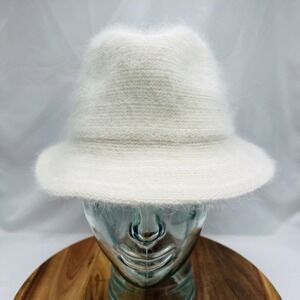 Wallaroo Fiona Cloche Fedora Bucket Hat SPF 50 Angora Blend Boho Cozycore Fuzzy